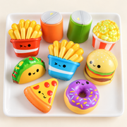 AI-styled Snack Squad flat lay; exact assortment varies